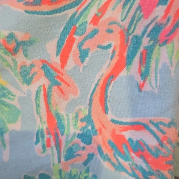 Lilly Pulitzer Multi-Color Tropical Flamingo Print Skort - Picture 5 of 7